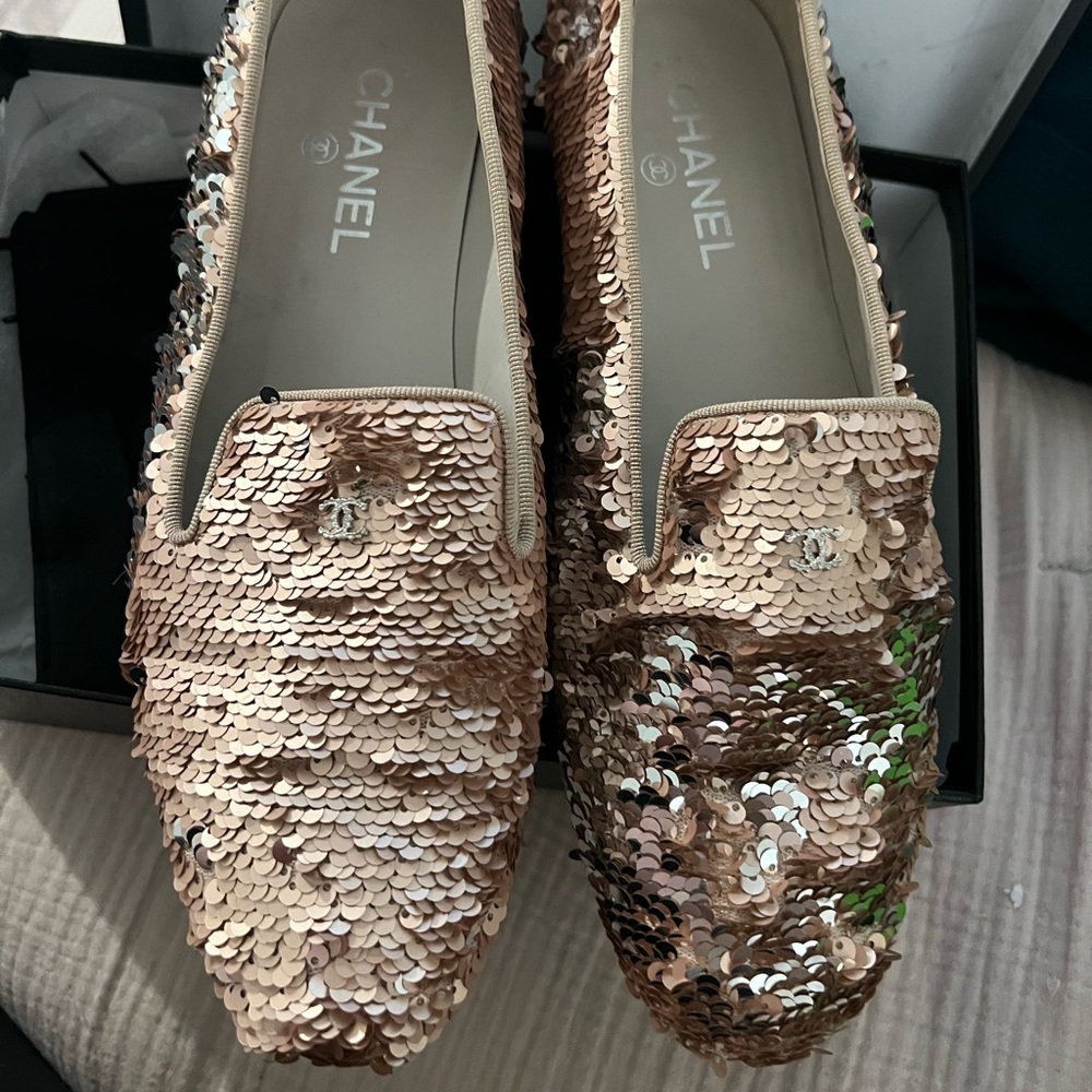 Chanel size 42 sequin ballet flats-gorgeous